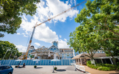 Big Crane Rebuilding Disney’s Beach Club Resort Entrance